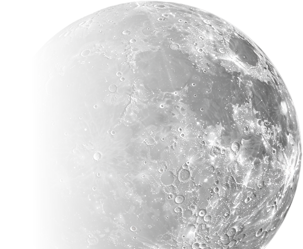 Transparentes Mond-Foto in schwarzweiss